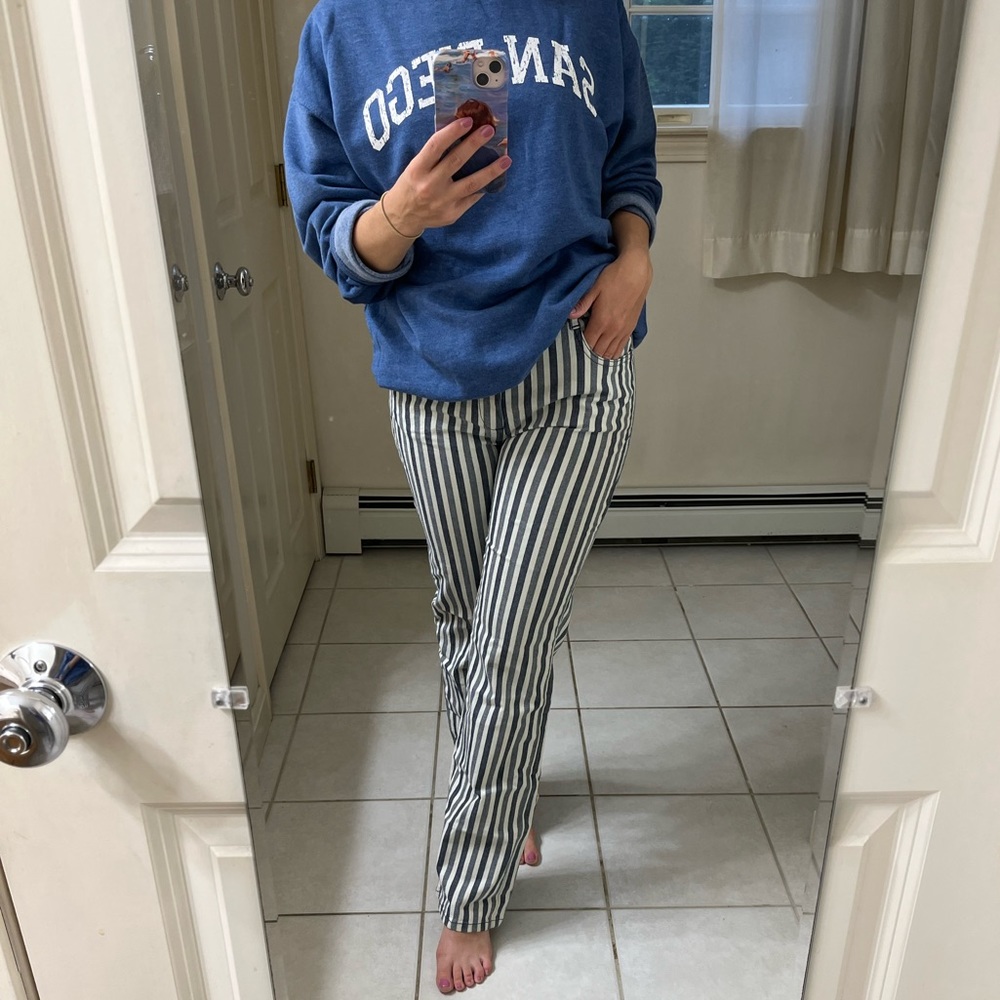 NWT Anthro Striped Jeans